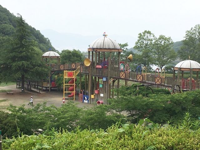 和歌山県緑化センターには遊具もあるので、子供たちも大喜びです。