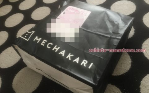 メチャカリの洋服が入った黒い袋